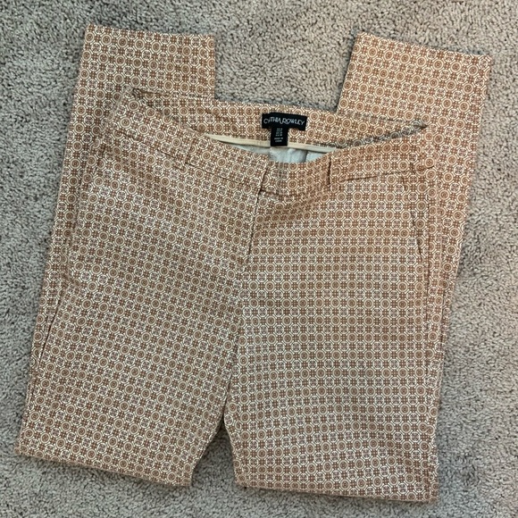 Cynthia Rowley Stretch Pant Brown Print - Picture 2 of 10